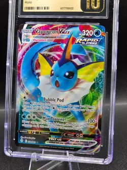 VAPOREON VMAX Evolving Skies Holo Rare #030 CGC Pristine 10 Pokemon - Image 3
