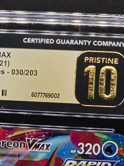 VAPOREON VMAX Evolving Skies Holo Rare #030 CGC Pristine 10 Pokemon - Image 4