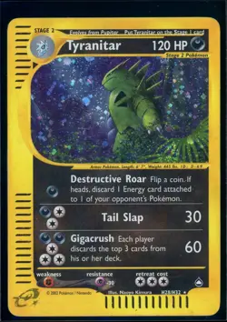 Pokemon AQUAPOLIS - #H28/H32 Tyranitar - Holo - ENG - DOUBLE SWIRL - HP - Image 1