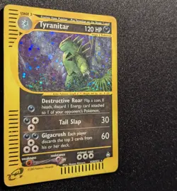 Pokemon AQUAPOLIS - #H28/H32 Tyranitar - Holo - ENG - DOUBLE SWIRL - HP - Image 5