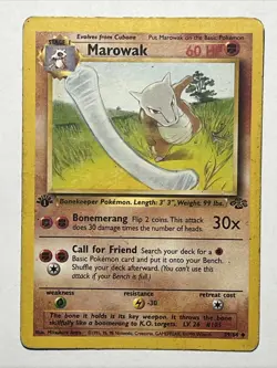 Pokemon TCG Marowak 39/64 Jungle Uncommon 1st Edition WOTC 1999 MP - Image 1