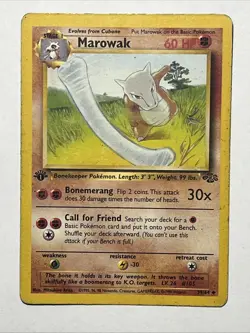 Pokemon TCG Marowak 39/64 Jungle Uncommon 1st Edition WOTC 1999 MP - Image 2