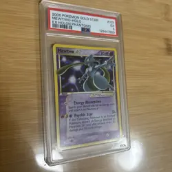 2006 POKEMON EX HOLON PHANTOMS GOLD STAR #103 MEWTWO-HOLO PSA 5 - Image 2