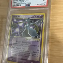 2006 POKEMON EX HOLON PHANTOMS GOLD STAR #103 MEWTWO-HOLO PSA 5 - Image 3