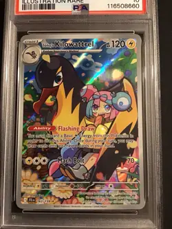 2025 Pokemon Journey Together Iono's Kilowattrel #163 Illustration Rare PSA 10 - Image 3