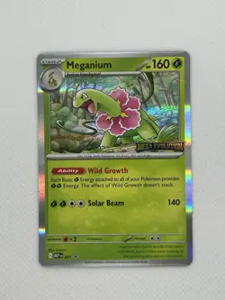Pokemon Meganium Me: Mega Evolution Stamped Promo 001 - Image 1