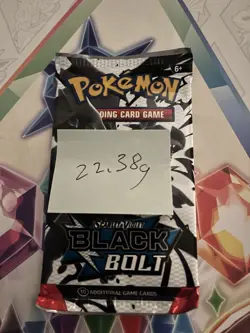 Heavy 22.38g Pokemon TCG SV 10.5 Black Bolt Booster Pack Sealed! - Image 2
