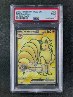 2023 Pokemon NINETALES EX #186/165 Scarlet & Violet 151 Ultra Rare English PSA 9 - Image 1