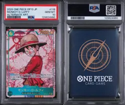 2025 One Piece OP13 Monkey D Luffy Alternate Art #118 Japanese PSA 10 🔥 - Image 4