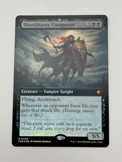 Bloodthirsty Conqueror (Extended Art) - Near Mint MTG Foundations - Image 1
