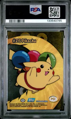 PSA 8 NM-MT Topps Pikachu Clear Card PC1 Pokemon 2000 TV Animation - Image 2