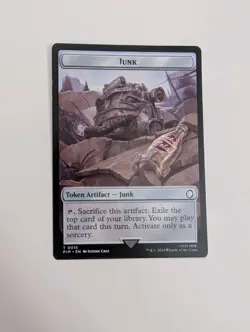 MTG - Junk 0015/Squirrel 0009 Token - Fallout (PIP) NM/M Condition - Image 1
