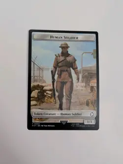 MTG - Human Soldier 0003/Copy 0001 Token - Fallout (PIP) NM/M Condition - Image 1