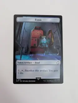 MTG - Food 0014/Human Knight 0002 Token - Fallout (PIP) NM/M Condition - Image 1