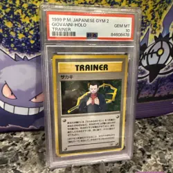 1999 Pokemon Japanese Gym 2 Giovanni Holo Trainer PSA 10 - Image 1