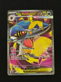 Pokemon Mega Sharpedo ex 113/094 Me02: Phantasmal Flames Holo - Image 1