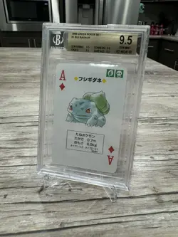 Bulbasaur Ace 1996 Red Poker Set Pokemon Card. Beckett BGS 9.5 GEM MINT. - Image 2