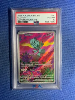 2025 POKEMON BLK EN-BLACK BOLT ILLUSTRATION RARE #120 ELGYEM PSA 10 - Image 1