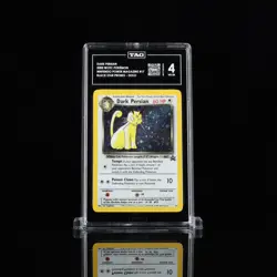 2000 POKEMON BLACK STAR PROMO #17 DARK PERSIAN HOLO TAG 4 VG-EX - Image 1