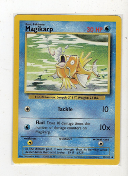 1999 Pokemon TCG Magikarp Base Set 2 Uncommon 35/102 NM - Image 1