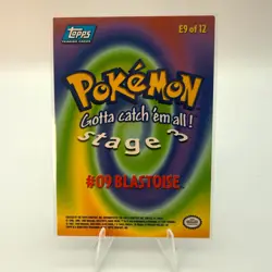 1999 Topps Pokemon Blastoise #09 Stage 3 E9 of 12 Blue Logo Non Holo - Image 2