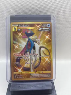 Pokemon Evolving Skies Inteleon 227/203 Full Art Gold Secret Rare Rapid Strike - Image 1