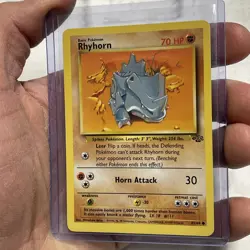 Pokemon Rhyhorn 61/64 Jungle Regular Vintage Nintendo NM/MT Wizards of the Coast - Image 2