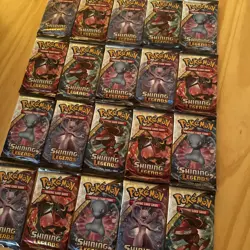 Pokemon TCG Shining Legends Booster Pack Lot X6 Factory Sealed - Image 1
