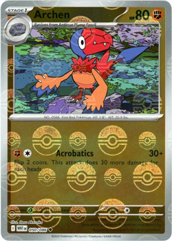 Archen (Poke Ball Reverse Holo) - 050/086 - White Flare - NM/M - Pokemon - Image 1