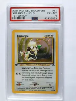 1st Edition Smeargle #11/75 HOLO Neo Discovery Pokemon Set - PSA 6 EX-MT - Image 1