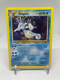 Kingdra 8/111 Holo Rare Pokemon TCG: Neo Genesis Unlimited Holo - LP - Image 1