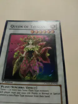 Yugioh! Queen of Thorns CSOC-EN042 Super Rare LP - Image 3