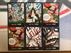 One Piece DON!! Cards x6 - Foil & Base - OP14 - The Azure Sea's Seven - Image 1