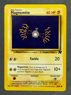 Magnemite 60/82 Base Set Series Team Rocket Common Basic Pokemon Card 2000 NM - Image 1