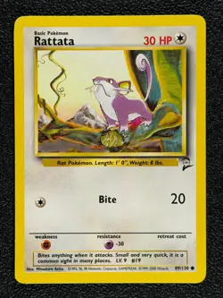 Rattata 89/130 Base Set 2 Series COMMON Basic POKEMON CARD 1999-2000 - NM - Image 1