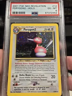 PSA 6 Porygon2 Neo Revelation Holo Rare Pokemon Card 12/64 - Image 1