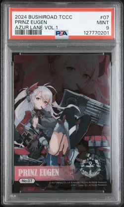 2024 BUSHIROAD TRADING CARD COLLECTION CLEAR AZUR LANE VOL.1 PRINZ EUGEN PSA 9 - Image 1