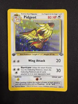 Pokemon Pidgeot Jungle 8/64 1st Edition Holo 1999 WOTC TCG Card - LP - Image 1