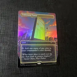 Foil Secret Lair Command Tower 1994 x1 Magic Cards MTG Spider-Man - Image 1