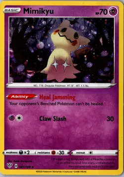 Mimikyu Cosmos Holo 081/189 Promo MCAP LP Pokemon Card - Image 1