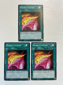 Yu-Gi-Oh! Double Cyclone Playset x3 1st Edition Common LP Yugioh Card x3 - Image 1