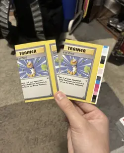 🔥 POKEMON NFC MISCUT BASE SET 1995 DOUBLE GUST OF WIND & COLOR BAR 2-CARD… - Image 1