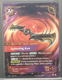 Spinning Axe 186/221 Riftbound Spiritforged TCG Epic Card English - Image 2