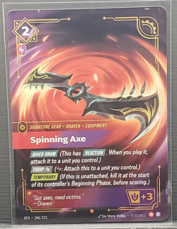 Spinning Axe 186/221 Riftbound Spiritforged TCG Epic Card English - Image 4