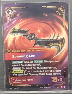 Spinning Axe 186/221 Riftbound Spiritforged TCG Epic Card English - Image 5