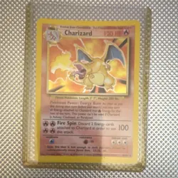 Pokemon Charizard Base Set 004/102 Holo Rare 120 HP Card English - Image 1