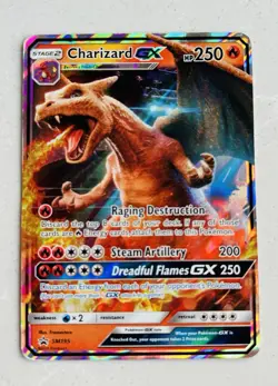 Pokemon Charizard GX SM195 SM Promo Full Art Holo 2019 Card English - Image 1