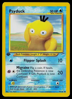 Pokemon Card Psyduck 79/105 Neo Destiny 1st Edition - Image 1
