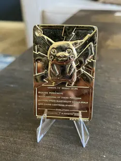 1999 Burger King Pokemon Pikachu 23K Gold card - Image 3