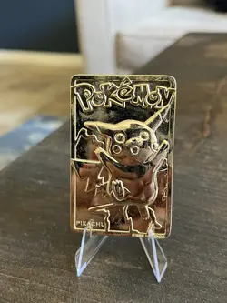 1999 Burger King Pokemon Pikachu 23K Gold card - Image 4